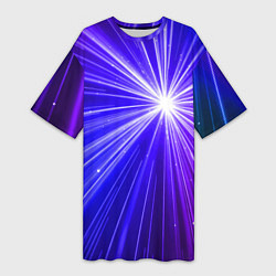 Женская длинная футболка Космическое свечение