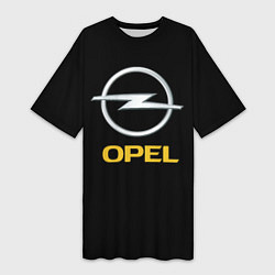 Футболка женская длинная Opel sport car, цвет: 3D-принт