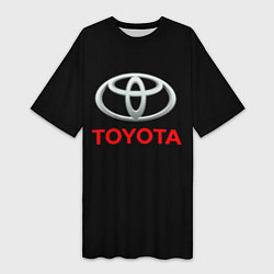 Футболка женская длинная Toyota sport car, цвет: 3D-принт