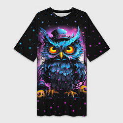 Женская длинная футболка Magic owl