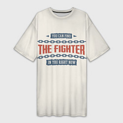 Футболка женская длинная The fighter, цвет: 3D-принт