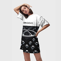 Футболка женская длинная Omoda омода, цвет: 3D-принт — фото 2