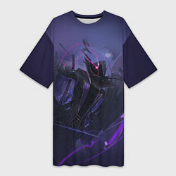 Футболка женская длинная Восхождение в тени - слизь, цвет: 3D-принт