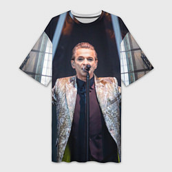 Женская длинная футболка Depeche Mode - Dave Gahan stage memento mori