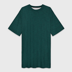 Женская длинная футболка Тёмно-зелёный однотонный текстура