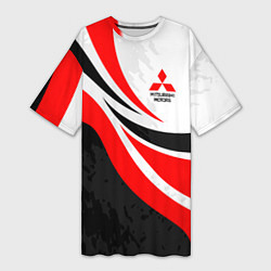 Женская длинная футболка Evo racer mitsubishi - uniform