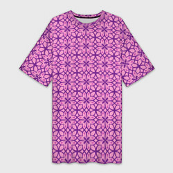 Женская длинная футболка Фиолетовый орнамент