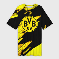 Женская длинная футболка Боруссия Дортмунд желтый спорт