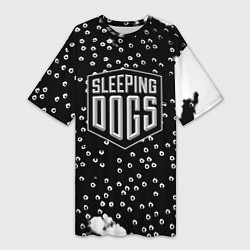 Женская длинная футболка Sleeping dogs game