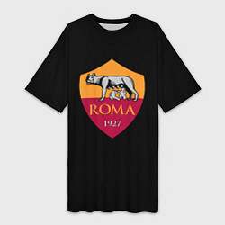 Футболка женская длинная Roma fc club sport, цвет: 3D-принт