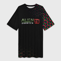 Женская длинная футболка Alien Shooter космос тема