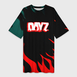 Женская длинная футболка Dayz flame