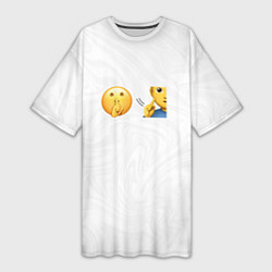 Женская длинная футболка Мьюнинг эмодзи