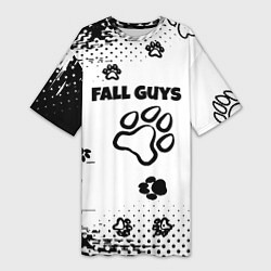 Футболка женская длинная Fall Guys game, цвет: 3D-принт