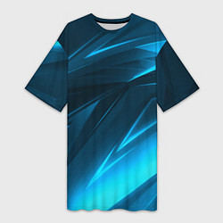 Женская длинная футболка Geometry stripes neon color