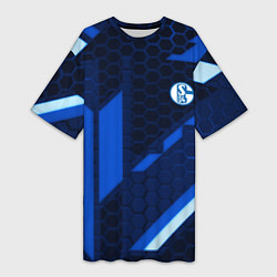 Женская длинная футболка Schalke 04 sport geometry