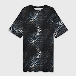 Женская длинная футболка Блестящая металлическая броня