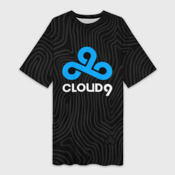 Футболка женская длинная Cloud9 hi-tech, цвет: 3D-принт