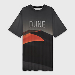 Женская длинная футболка Дюна - песок