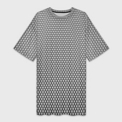 Женская длинная футболка Кольчуга серый