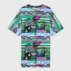 Женская длинная футболка Abstract color pattern