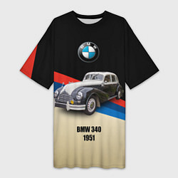 Женская длинная футболка Винтажный автомобиль BMW 340