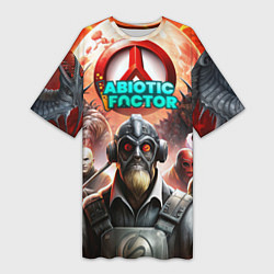 Женская длинная футболка Abiotic Factor атомные монстры