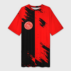 Женская длинная футболка Ajax sport color red
