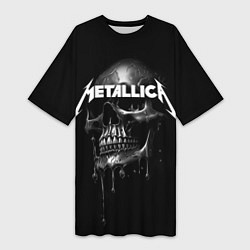 Женская длинная футболка Metallica - rock group
