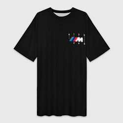 Футболка женская длинная BMW motorsport six-speed, цвет: 3D-принт