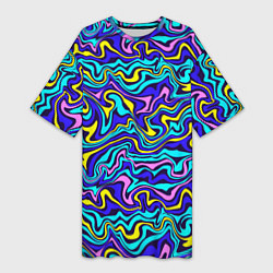 Женская длинная футболка Psychedelic multicolored pattern