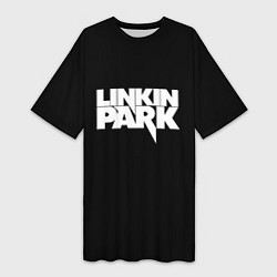 Женская длинная футболка Lnkin park logo white