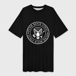 Женская длинная футболка Ramones logo rock