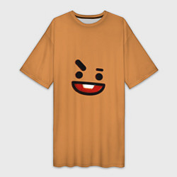 Футболка женская длинная BT21 Shooky, цвет: 3D-принт