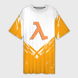 Футболка женская длинная Half life текстура, цвет: 3D-принт