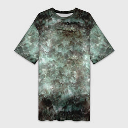 Женская длинная футболка Лесной принт