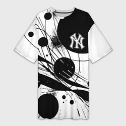 Женская длинная футболка New York Yankees baseball team - abstraction