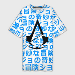 Футболка женская длинная Assassins Creed japan game, цвет: 3D-принт