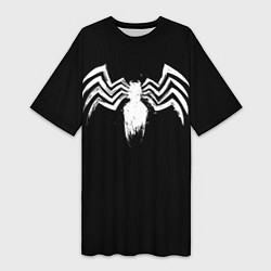 Футболка женская длинная Venom - logo, цвет: 3D-принт