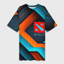 Женская длинная футболка Dota 2 абстракция из линий