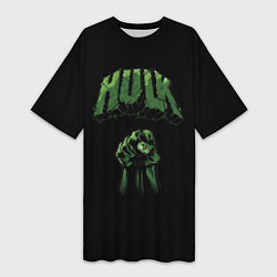Футболка женская длинная Hulk punch, цвет: 3D-принт