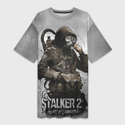 Футболка женская длинная S t a l k e r 2 Heart of Chornobyl, цвет: 3D-принт