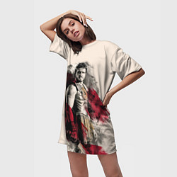 Футболка женская длинная Гладиатор 2, цвет: 3D-принт — фото 2