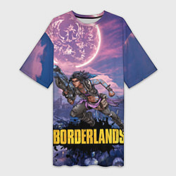 Женская длинная футболка Borderlands вооружение