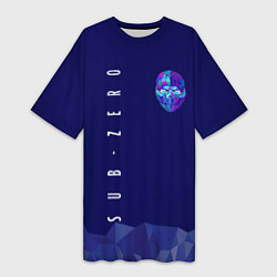 Футболка женская длинная Mortal Kombat - Саб-Зиро, цвет: 3D-принт