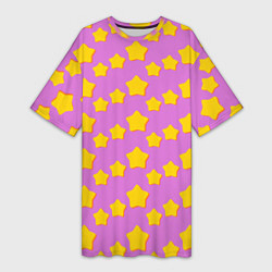 Женская длинная футболка Звезды-пряники