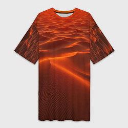 Женская длинная футболка Красная жара