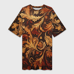 Женская длинная футболка Старый ковер текстура