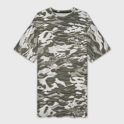 Женская длинная футболка Фактурный камуфляж