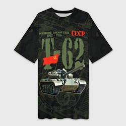 Женская длинная футболка Советский средний танк Т-62